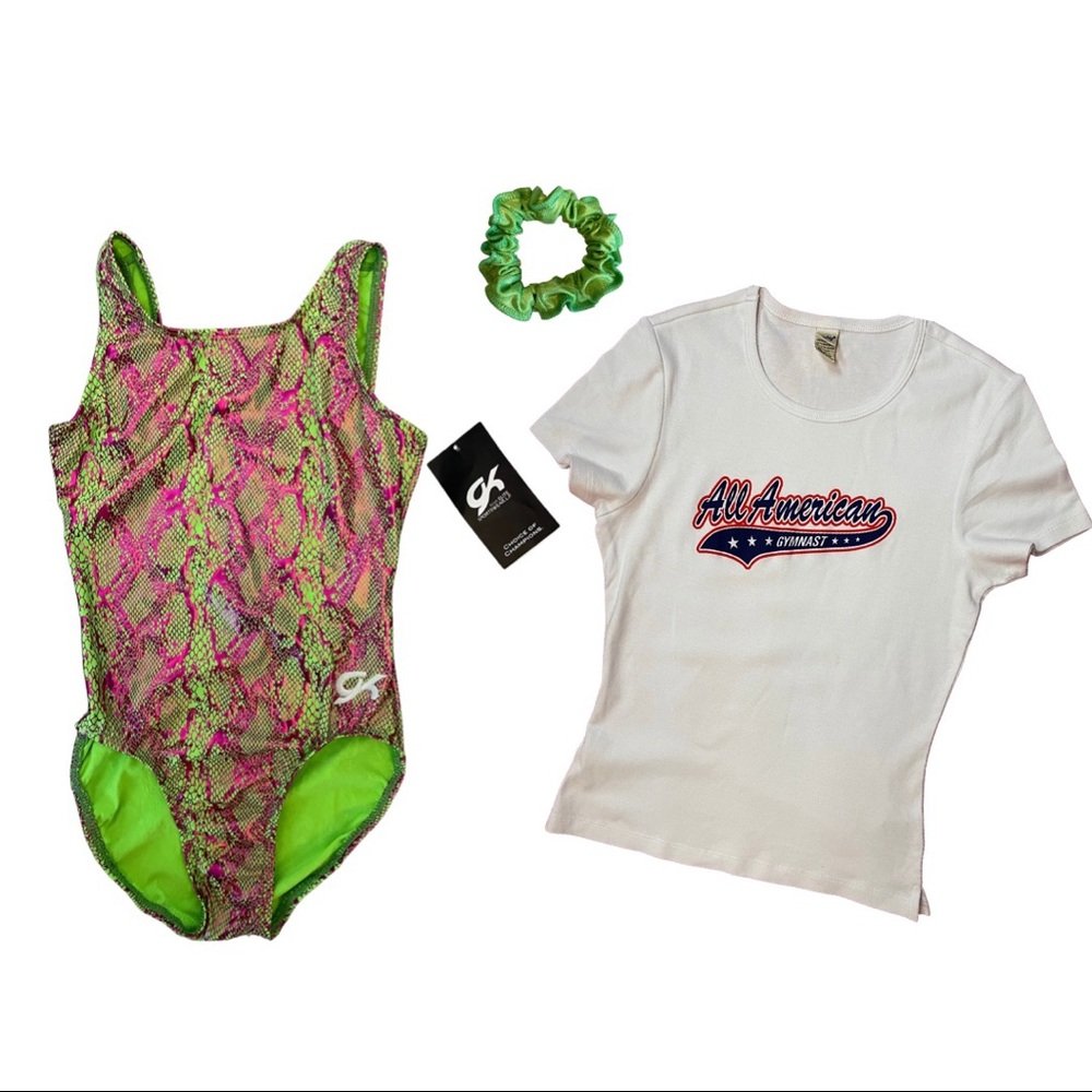 Girls GK gymnastics leotard sz large NWT